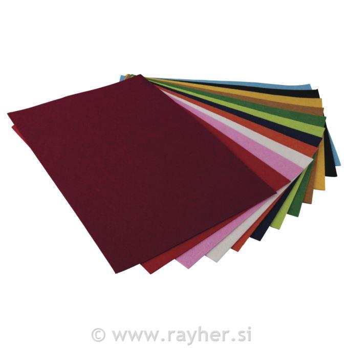 Filc 30x44 cm set 12 komada, 10 kom.