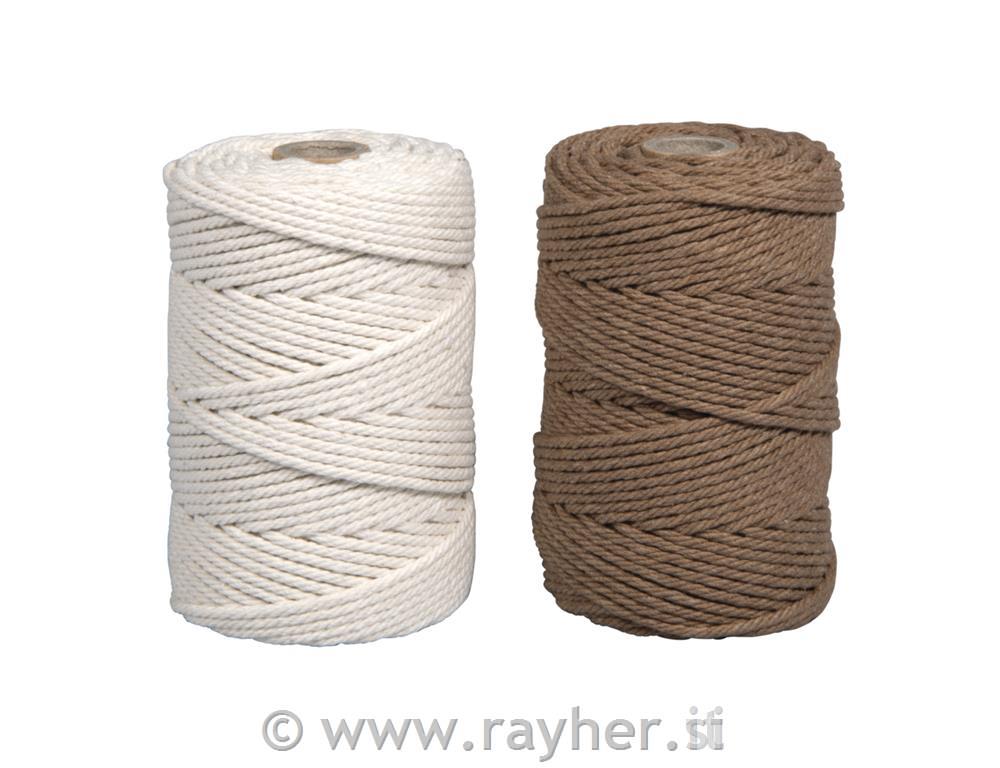 Vrpce jarn, set 2, bijela-smeđa, 2.2mm