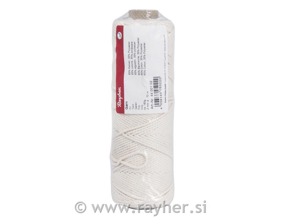 Vrpca, jarn, bijela, 2mm
