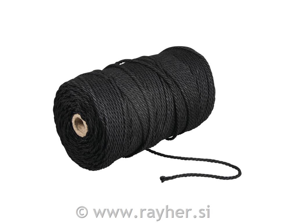 Vrpca jarn, 3.7mm, crna, 141m