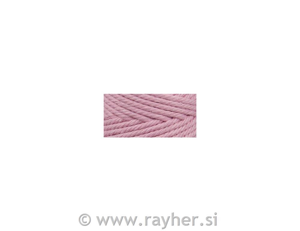Vrpca makrame, pastel ružičasta, 3mm,70m