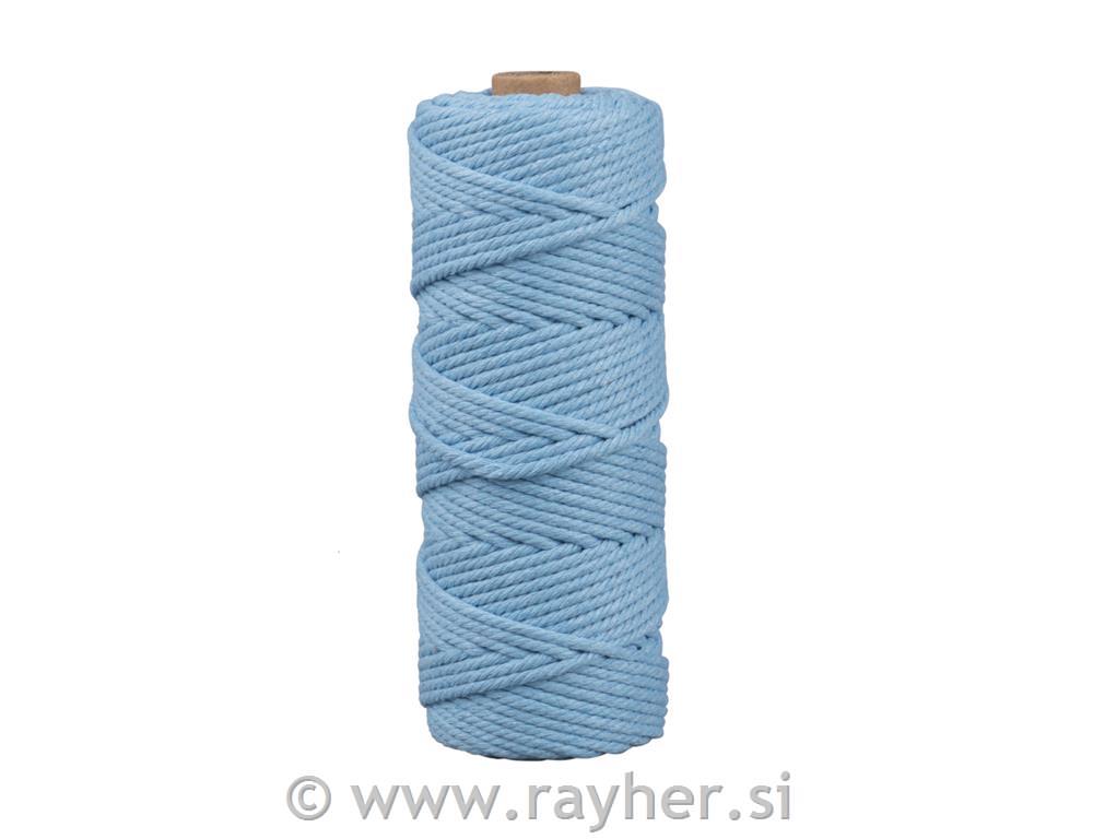 Vrpca makrame, plavo nebo, 3mm,70m
