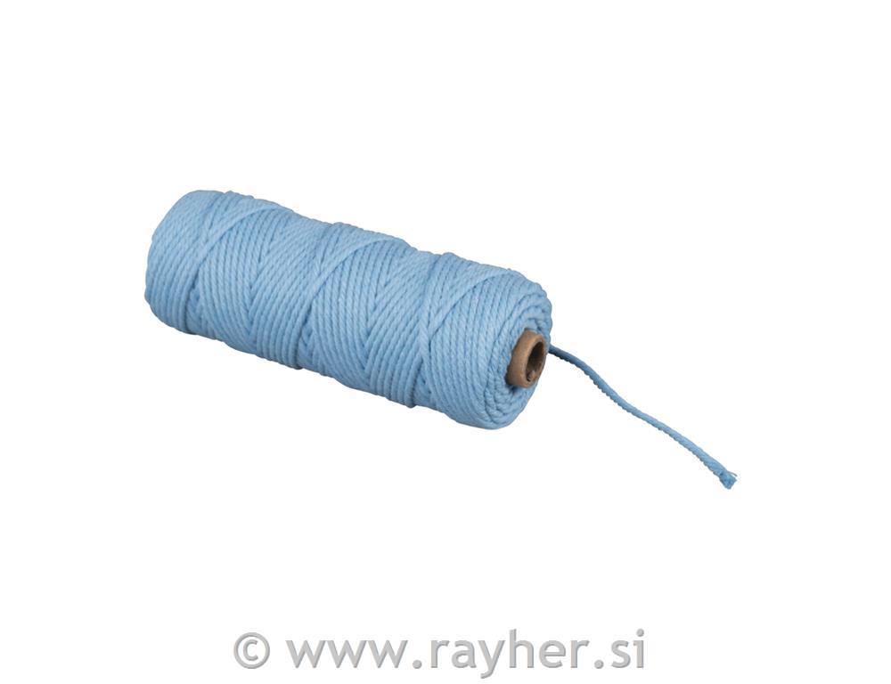 Vrpca makrame, plavo nebo, 3mm,70m