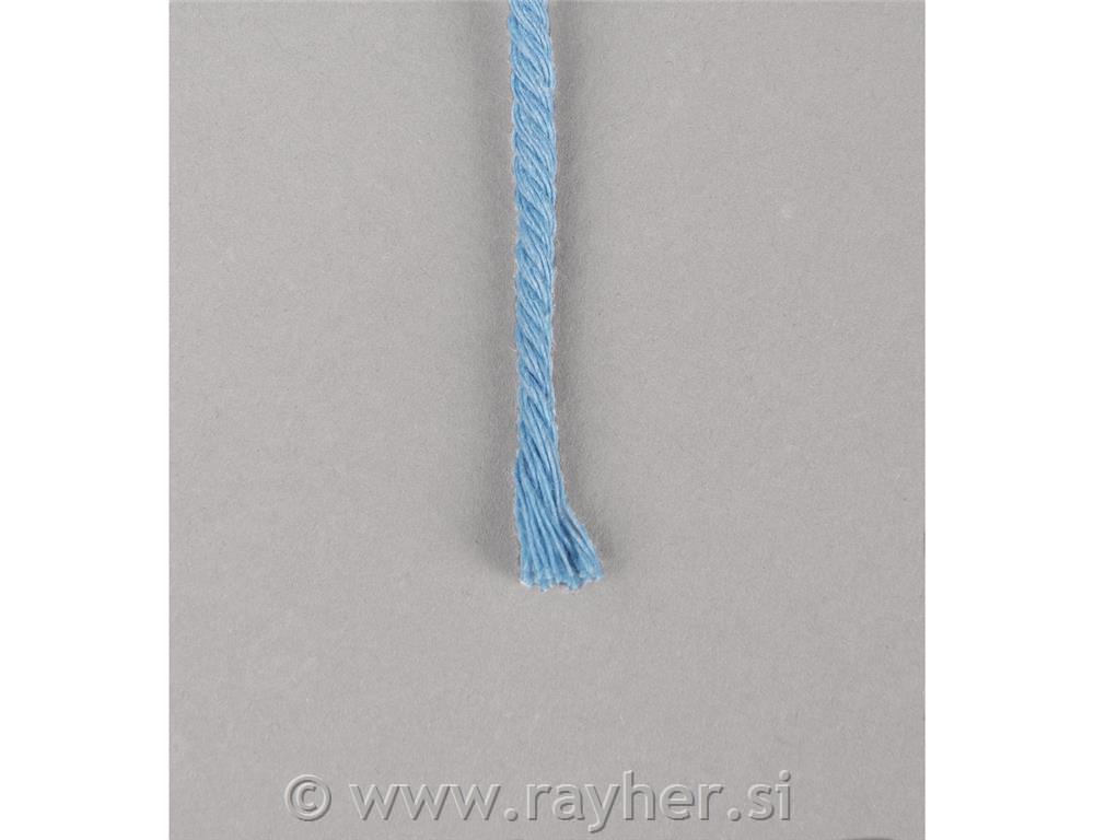 Vrpca makrame, plavo nebo, 3mm,70m