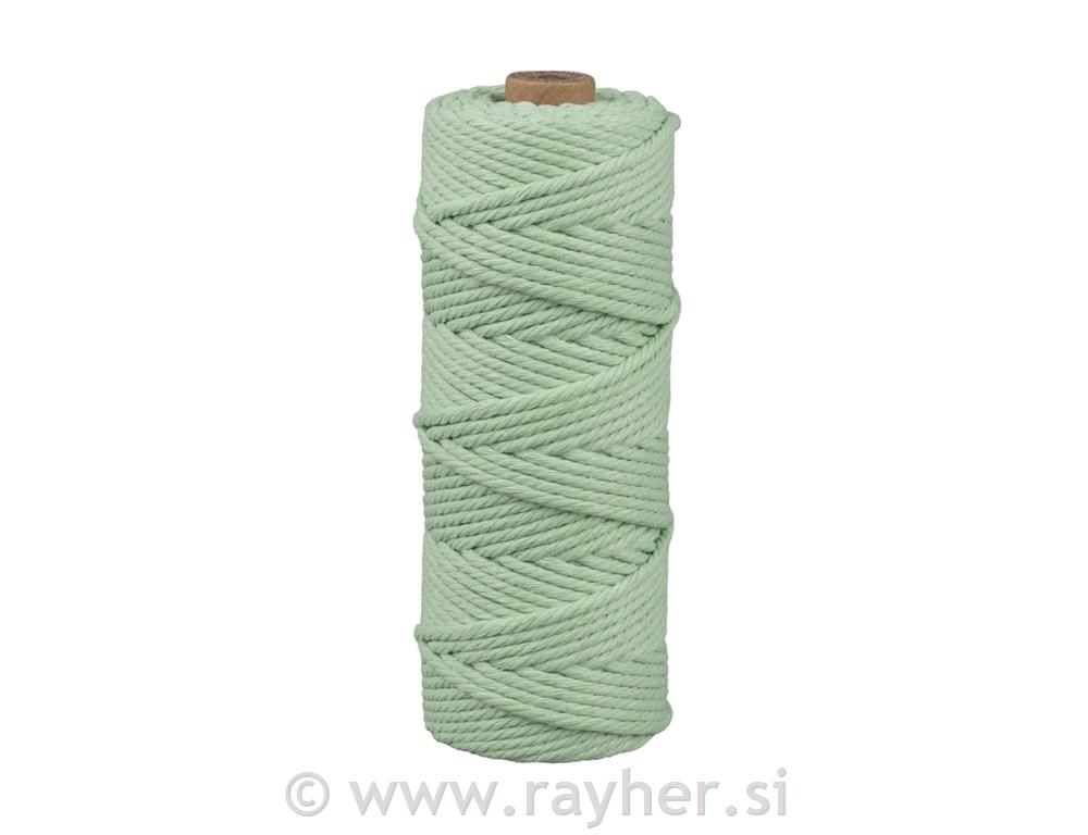 Vrpca makrame, menta zelena, 3mm,70m