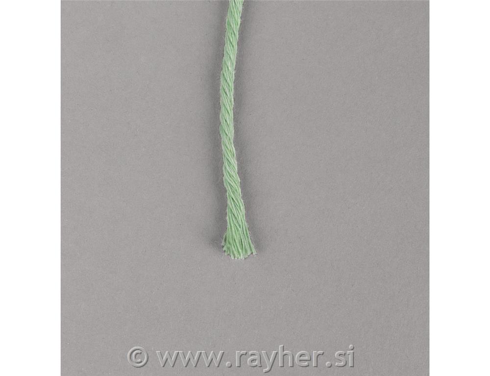 Vrpca makrame, menta zelena, 3mm,70m