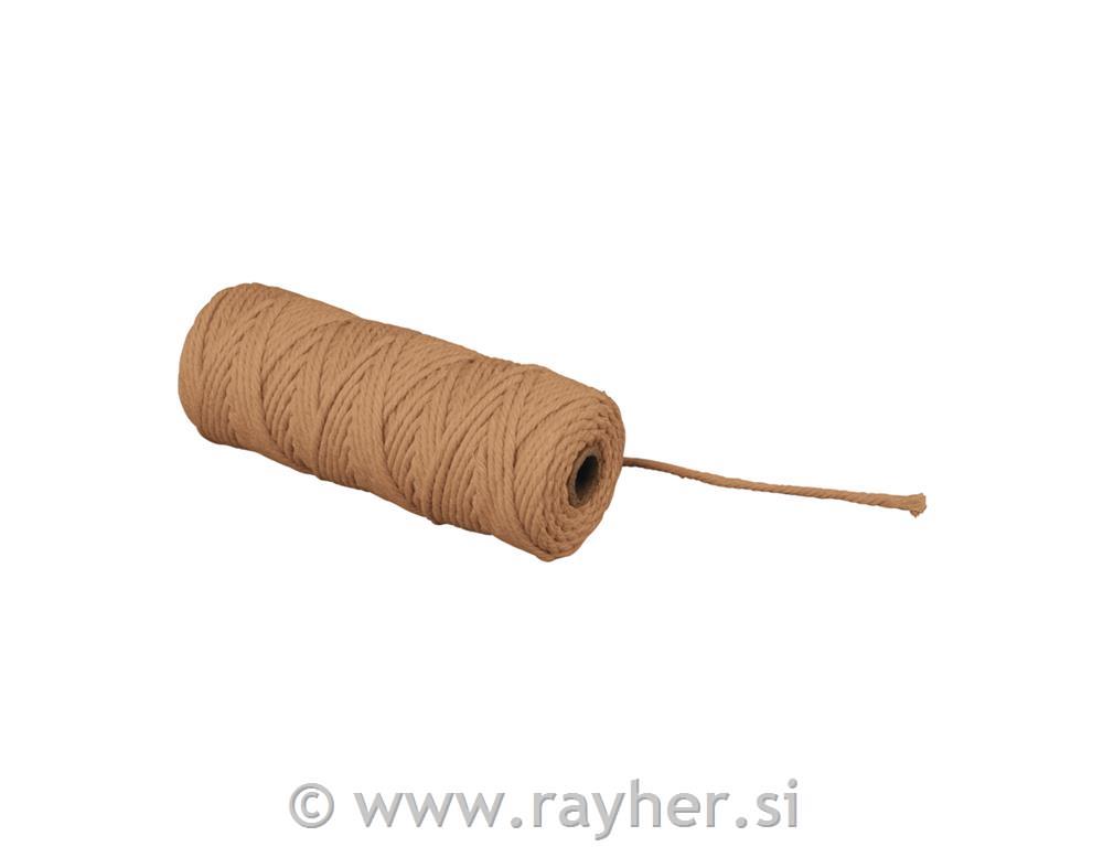 Vrpca makrame, lješnjak, 3mm,70m