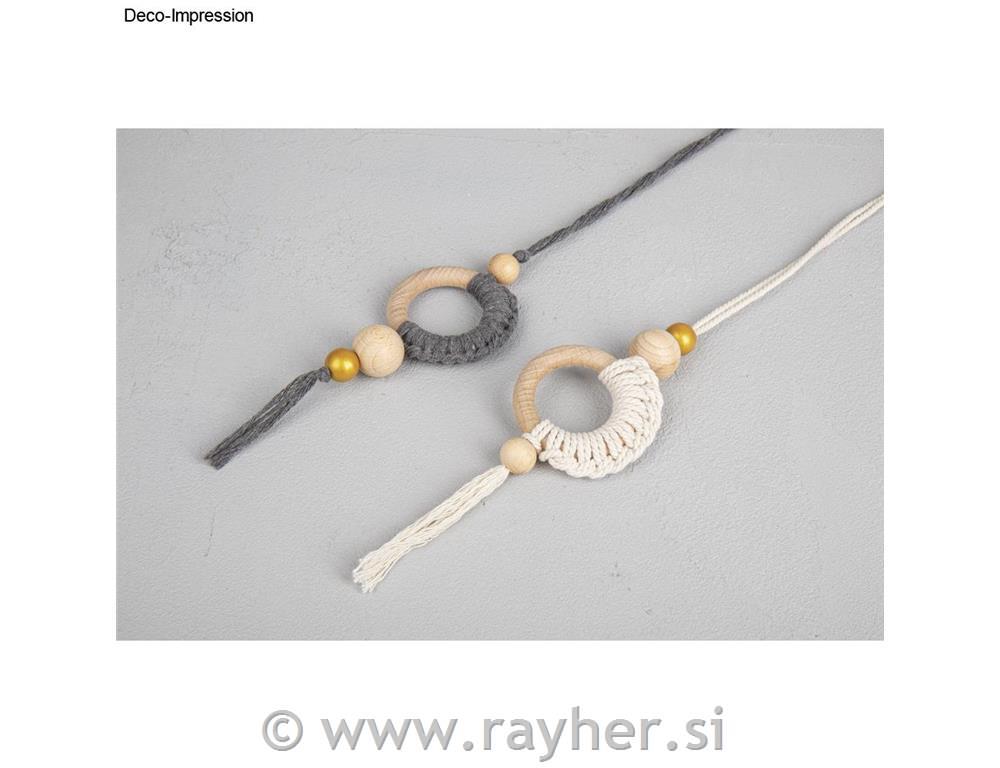 Vrvica makrame, siva, 3 mm, 70 m