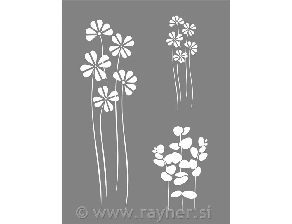 Matrica Flower mix, A5 + nož za nanošenj