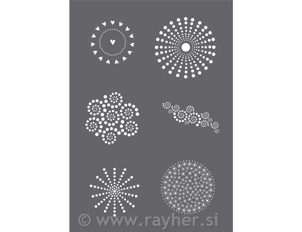Screen printing stencil Dots A51 stencil+1 squeegee scraper, tab-bag