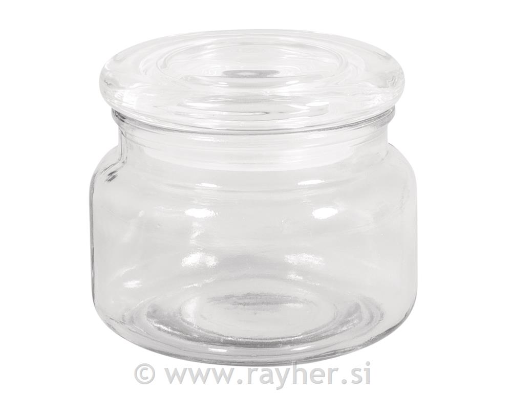 Staklena posuda s poklopcem, 10cm o, 8cm, 320ml