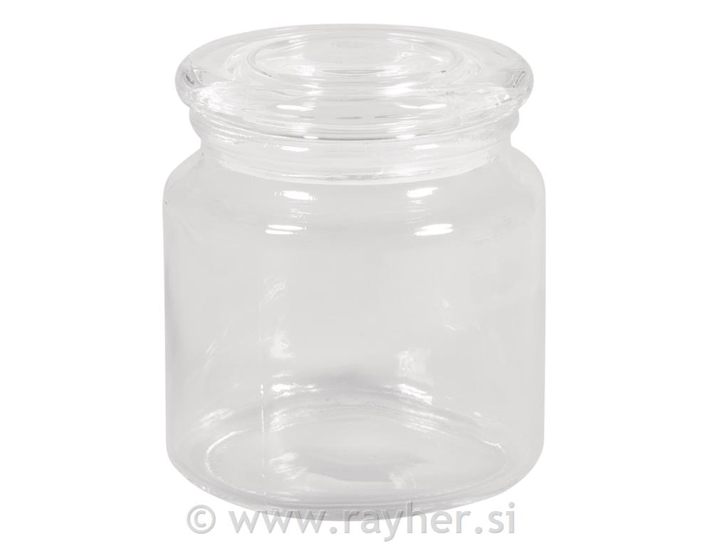 Staklena posuda s poklopcem, 10cm o, 11cm, 580ml