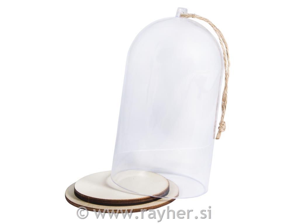 Prozirna kupola s postoljem fi 8cm
