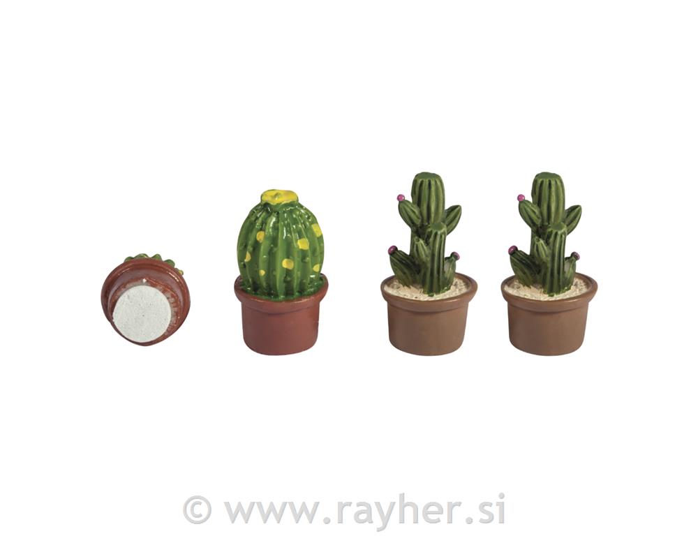 Cactus, mini sa samoljepljivim dnom 1.5x1.5x3cm, 6 kom