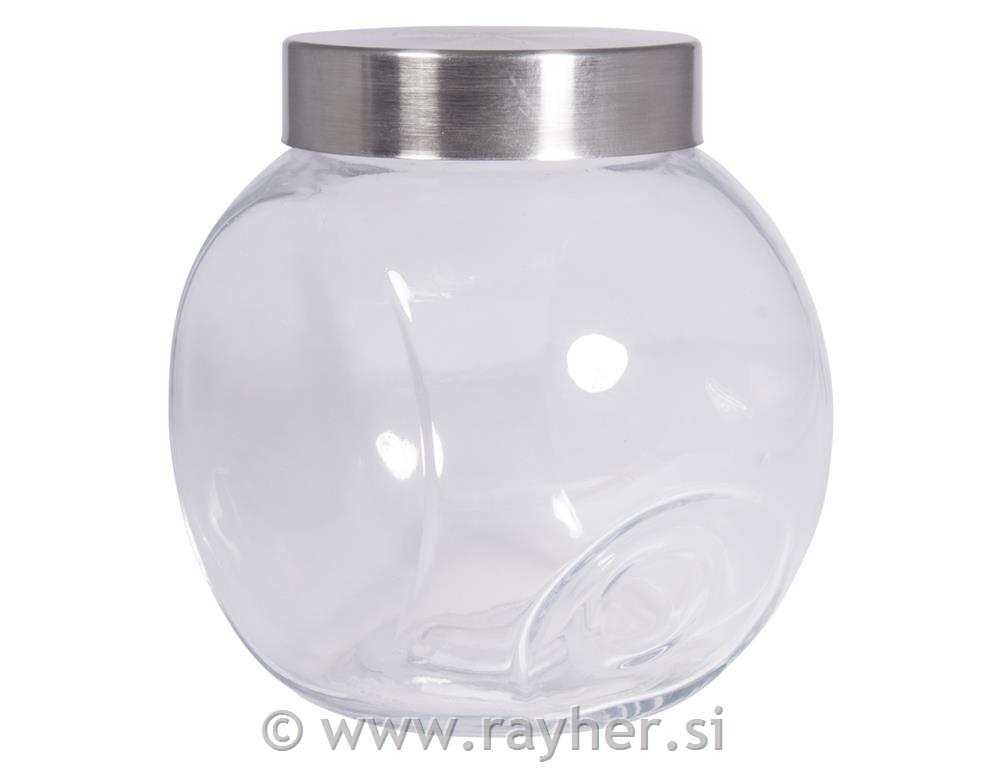 Candy jar, 16x13x16cm, w.metal lid