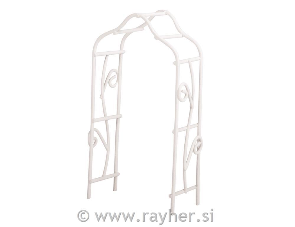 Vrtna pergola, bijela, 5x10x2,5cm