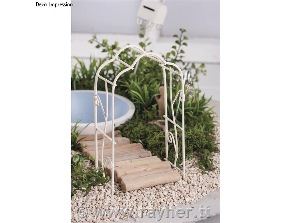 Vrtna pergola, bijela, 5x10x2,5cm