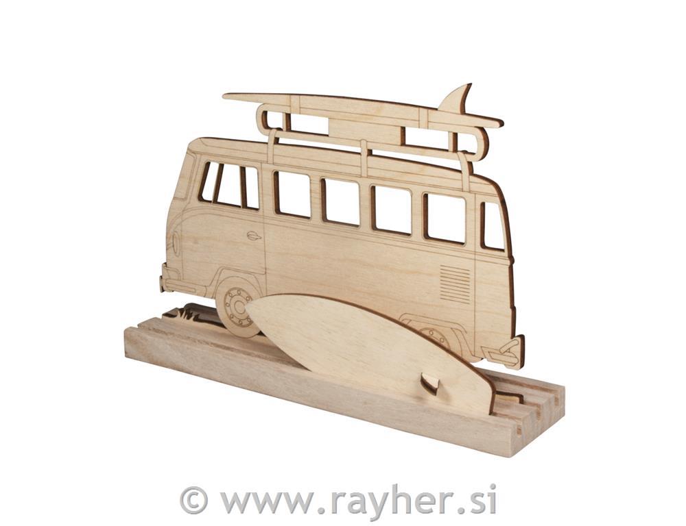 Lesena sestavljanka, Vintage Surf Kombi, 20x13.8x0.4cm