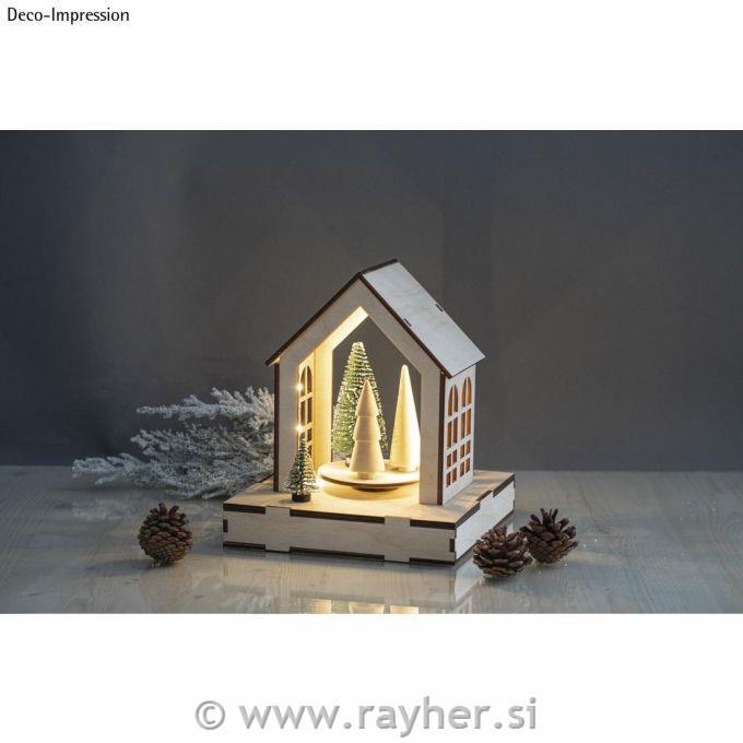 Drvene smreke, natur, v.:7.8-8.5cm, set