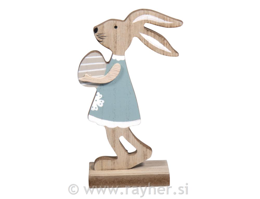 Zečica sa jajetom, drvena, 13x8x4cm