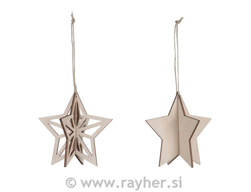 Privjesak zvijezda 10 cm set 2