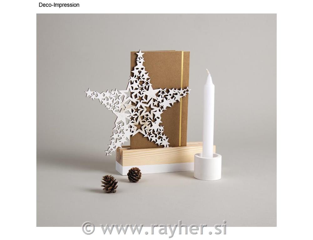 Wood decor Star, FSC Mix Credit,21.7cm otab-bag 1pc