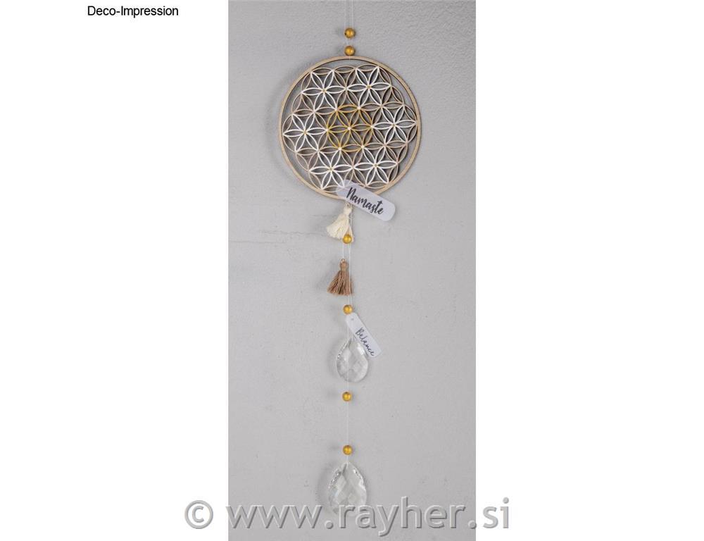 Drveni ukras "Flower of Life", 15 cm