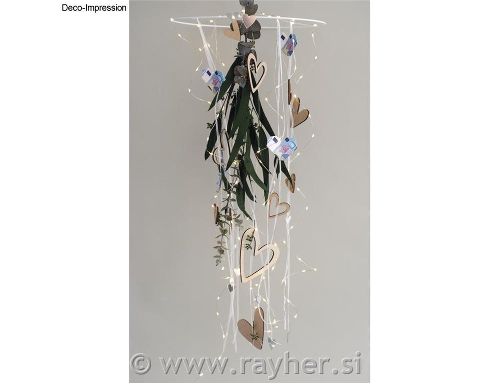 Drveni dekor Srca, 5-10 cm, set 12