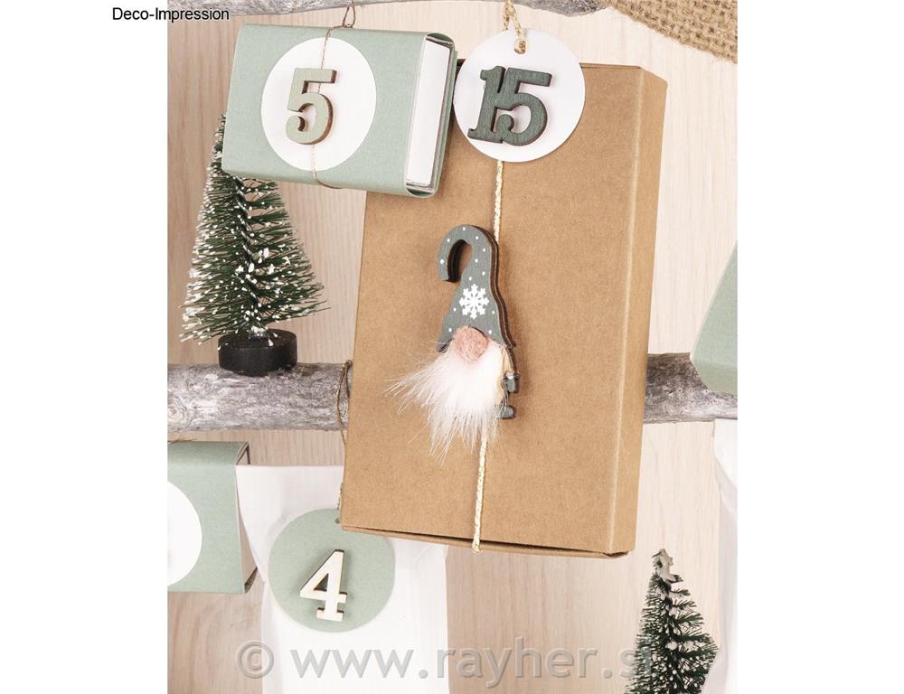 Drveni ukrasi Patuljci 2,3x4,5 cm 6 kom