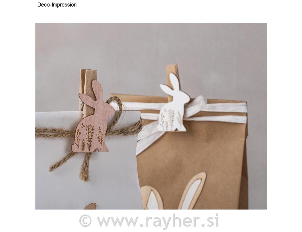 Drvene hvataljke Zečevi, 5x1,1x4,8 cm, 66 komada
