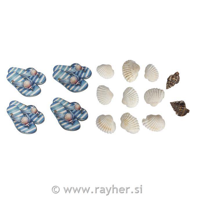 Drveni ukrasi Plaža 2-4 cm 15 komada