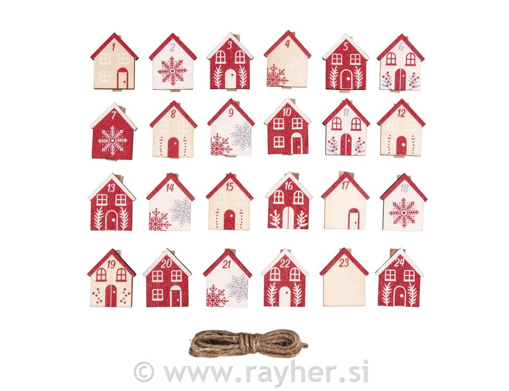 Adventski brojevi, štipaljke,