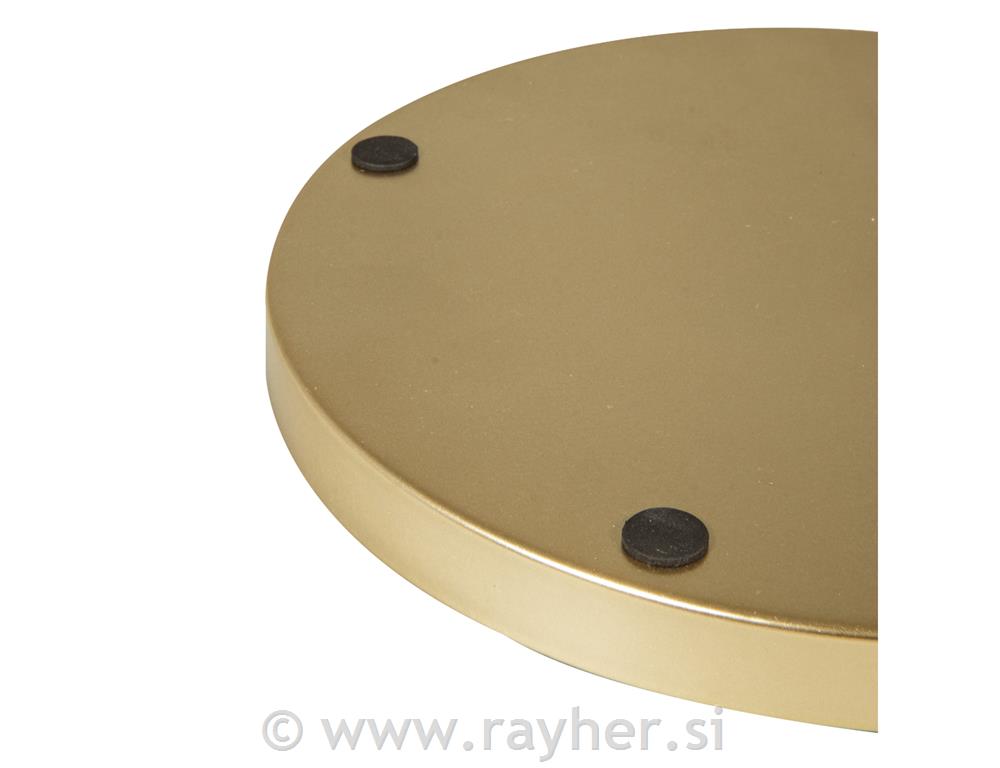 Metalni pladanj, 30 cm, eukaliptus,