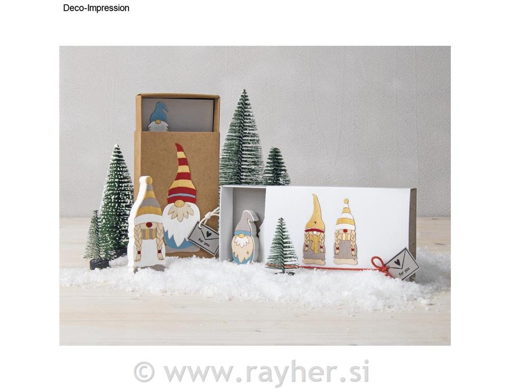 Leseni okraski Palčki, 3.6-9cm, set 18