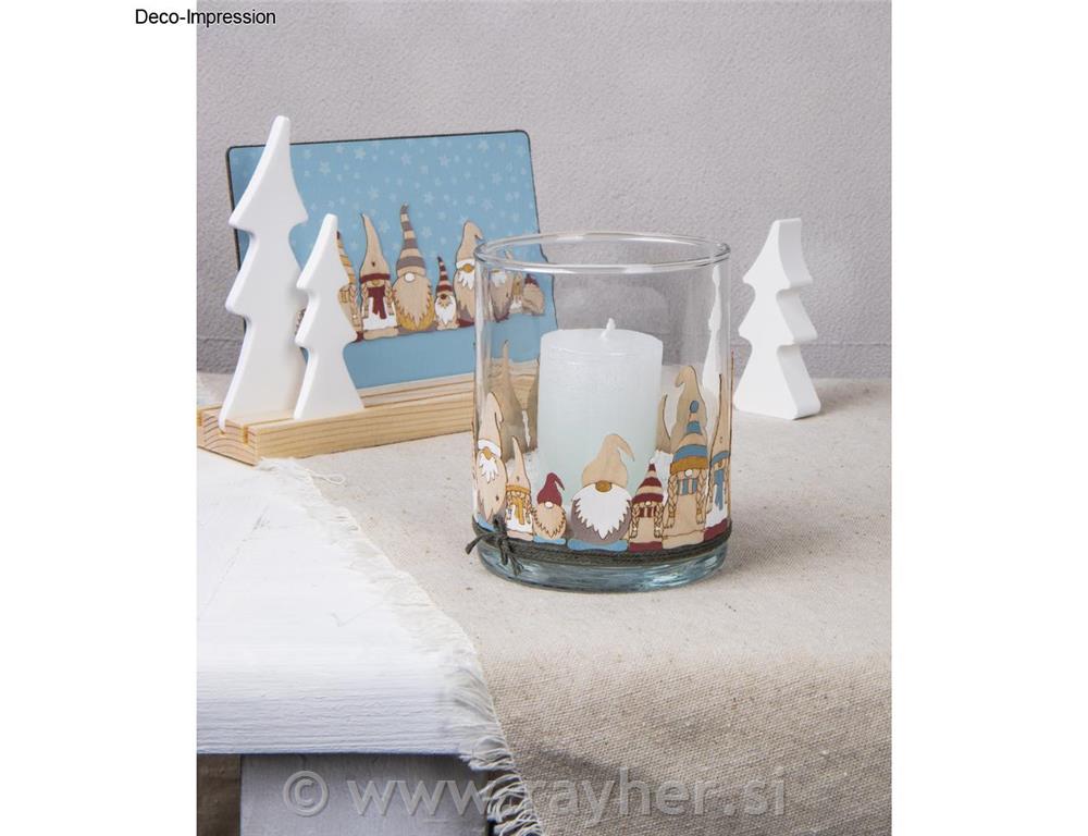 Drveni ukrasi patuljci, set od 42x9,2x5,4+13,2x5,4 cm