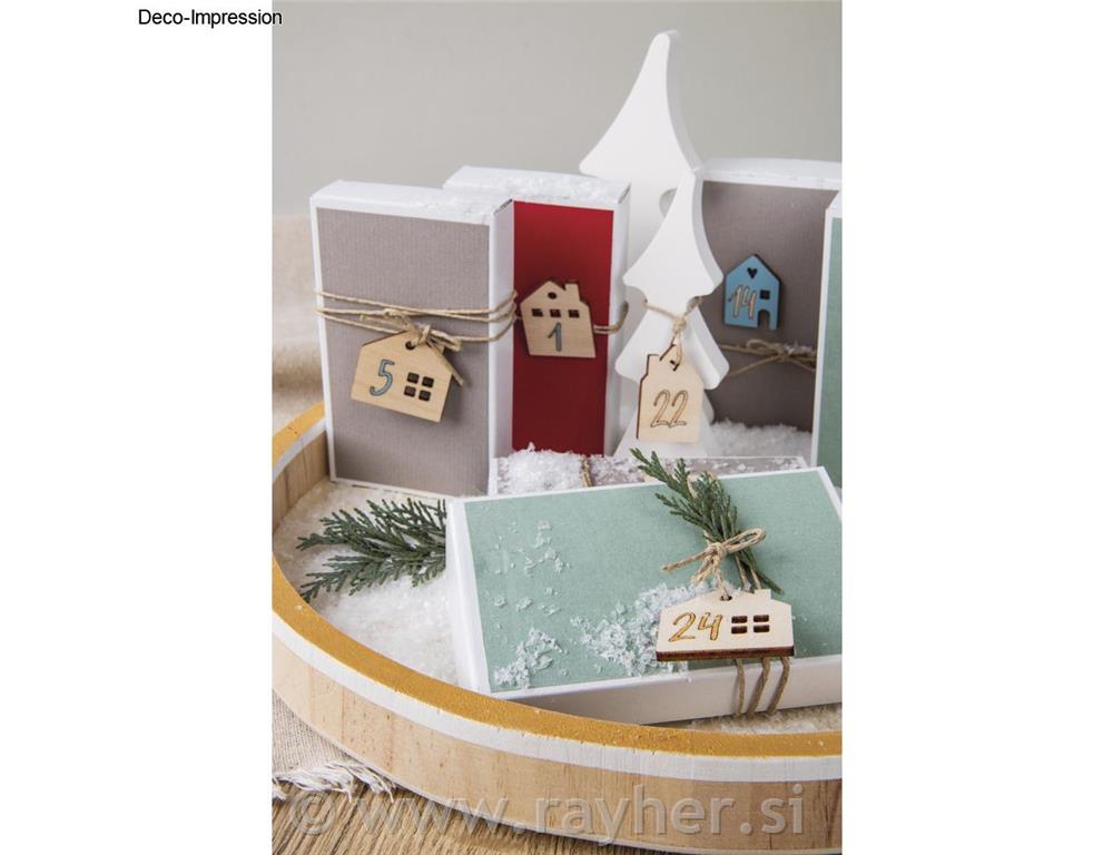 Adventski brojevi, kućice, 2,2-2,6 cm