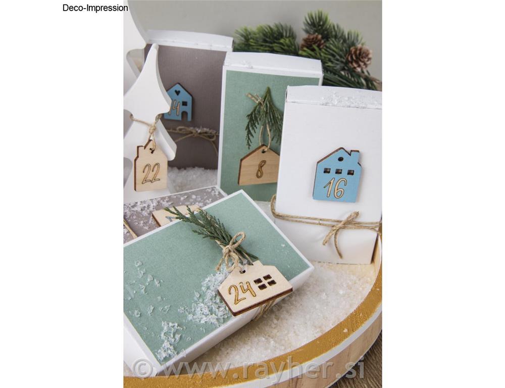 Adventski brojevi, kućice, 2,2-2,6 cm