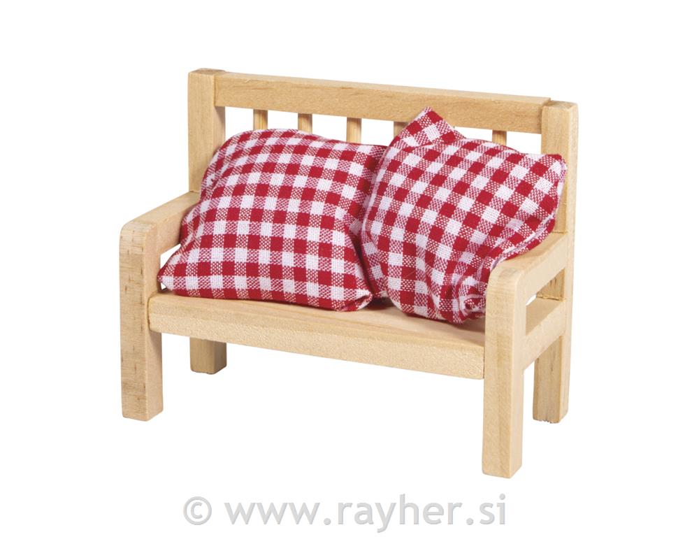 Mini klupa s jastukom