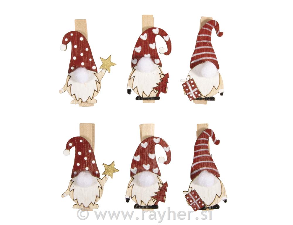 Leseni palčki ščipalke, set 6