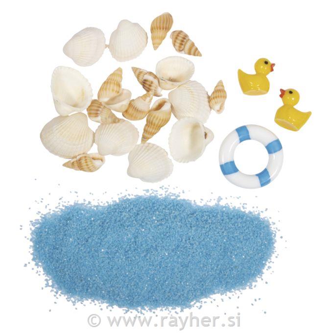 Dekorativne mini školjke, pijesak i ostalo