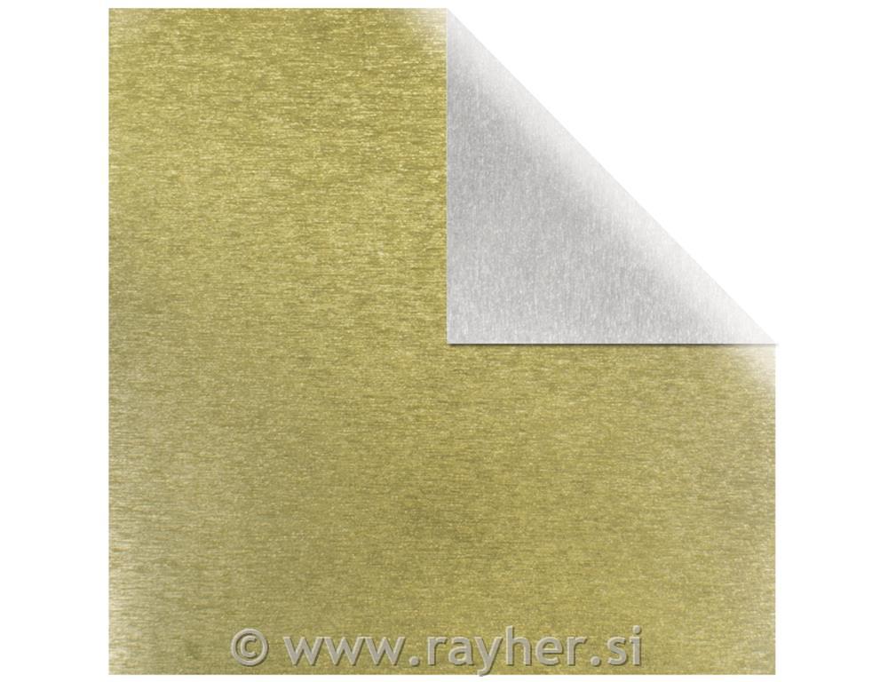 Scarpbooking papir,brušen videz,zlat/sreb.,30.5x30.5cm,250gs