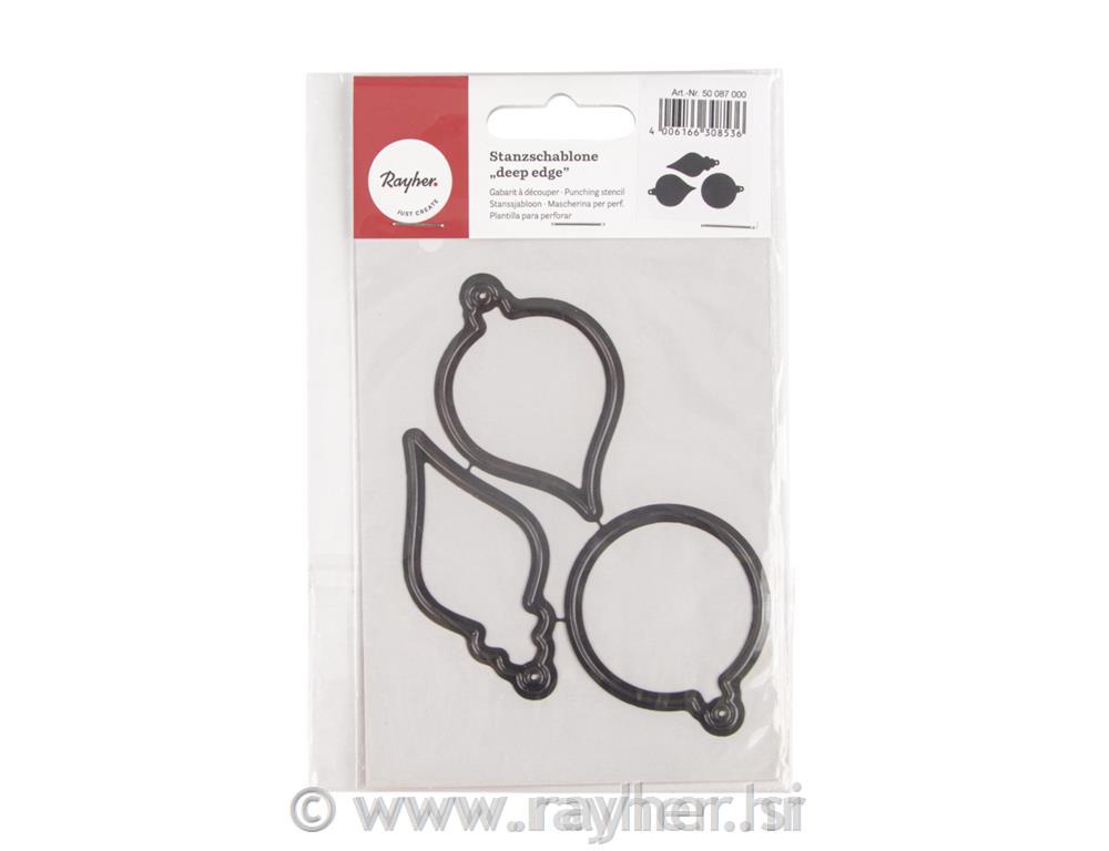 Punch temp."deep edge" ): Xmas3.1x6.7cm-4x6.1cm, tab-bag 3pcs