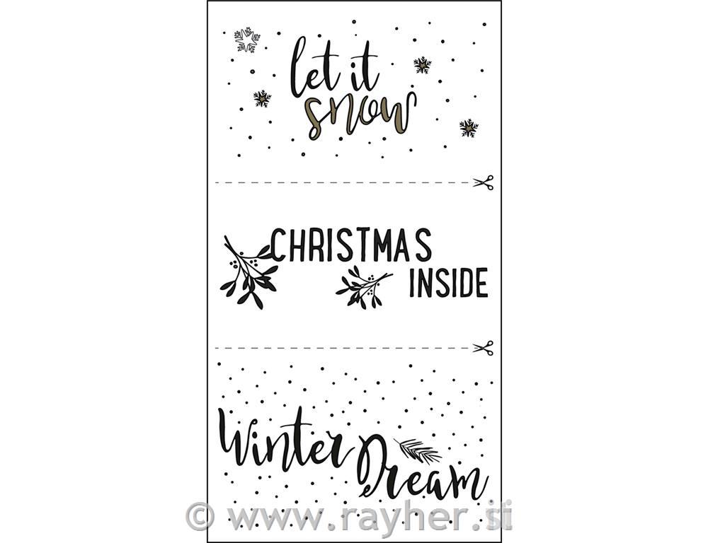 Naljepnice PeelOff Let it snow 10x16 cm2 poli
