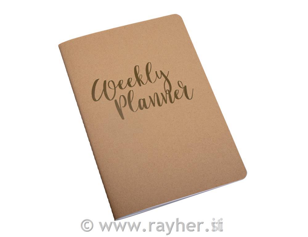 Booklet "Weekly Planner",FSC Mix CreditA5, 60 sheets, 80 g/m2kraft