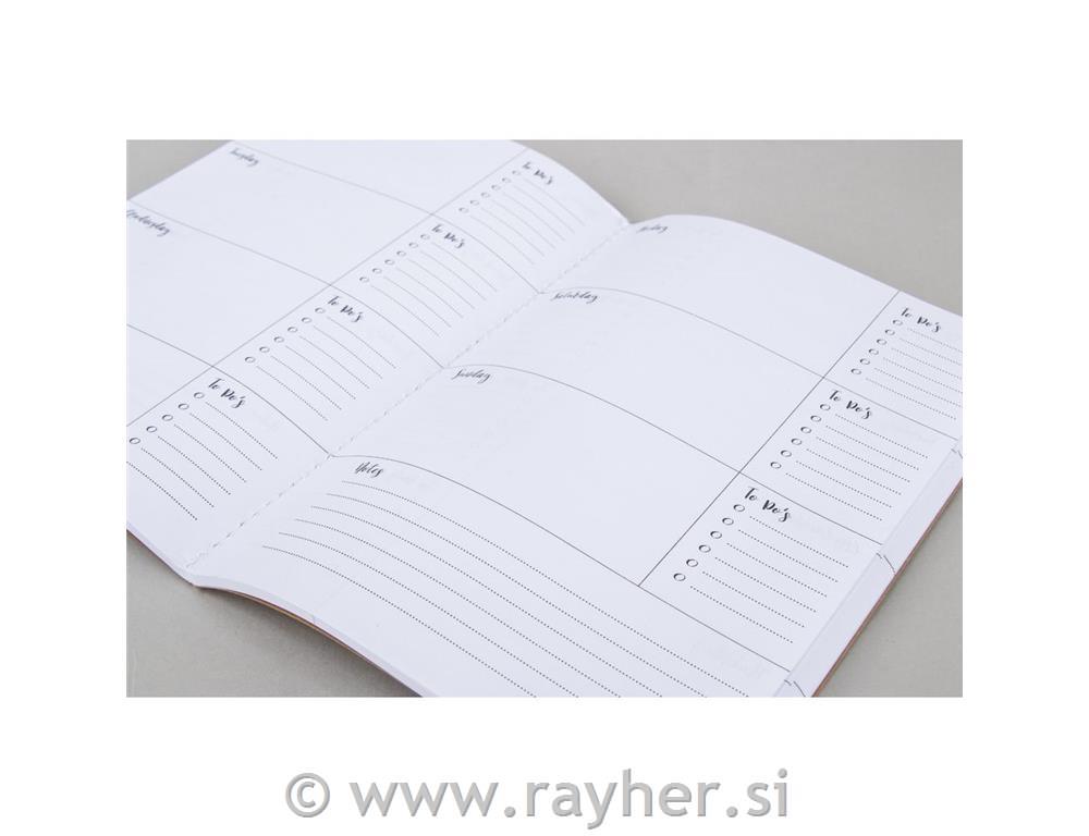 Booklet "Weekly Planner",FSC Mix CreditA5, 60 sheets, 80 g/m2kraft