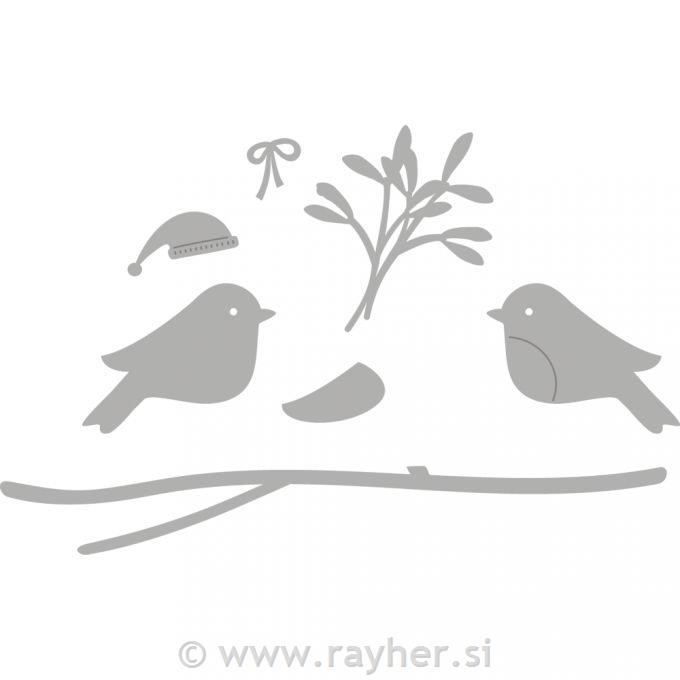 Cutting Die Winter Birds 8 pcs