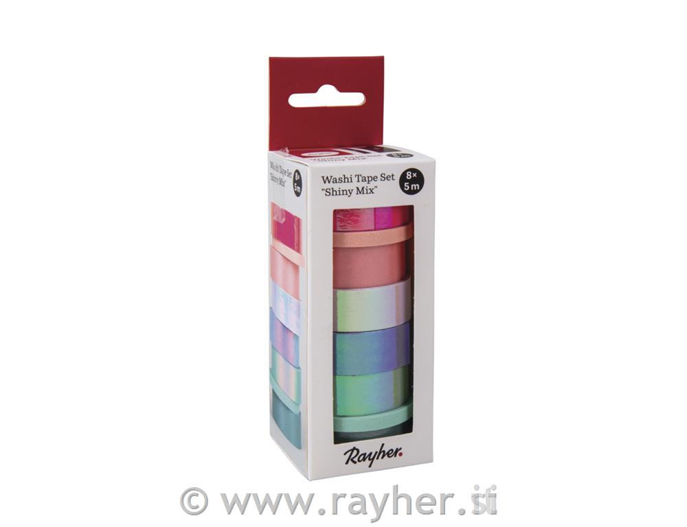 Washi tape set "Shiny Mix", set 8
