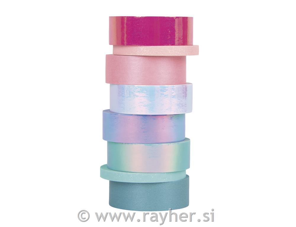 Washi tape set "Shiny Mix", set 8