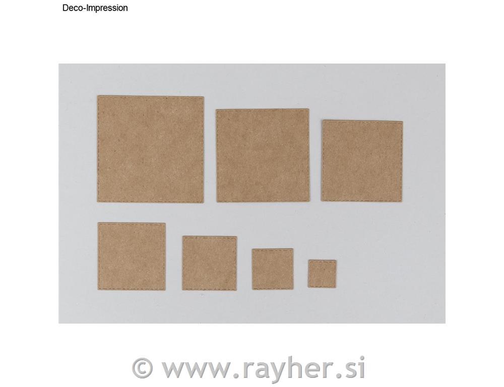 Punch template Square, topstitch1.9-7.2cm, 7-part, tab-bag