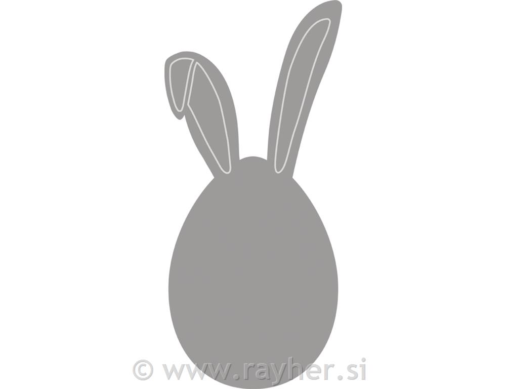 Punch template Easter bunny, 4.2x8.6cm,1-part, tab-bag
